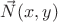 $\vec{N}(x,y)$