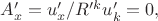 $A'_x=u'_x/R'^ku'_k=0,$