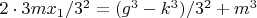 $2\cdot 3mx_1/3^2=(g^3-k^3)/3^2+m^3$