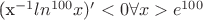 (x^{-1}ln^{100}x)&rsquo; < 0 $\forall x>e^{100}