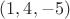 $(1, 4, -5)$