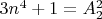 $3n^4+1=A_2^2$