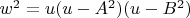 $w^2=u(u-A^2)(u-B^2)$