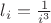 $l_i =\frac{1}{i^3}$