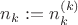 $n_k:=n_k^{(k)}$