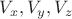 $V_x,V_y,V_z$