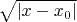 $\sqrt{|x-x_0|}$