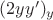 $(2yy')_y$