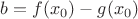 $b=f(x_0)-g(x_0)$ $b=f(x_0)-g(x_0)$