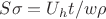 $S\sigma = U_h t/w\rho$