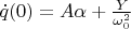 $ \dot{q}(0) =   A \alpha + \frac{Y}{\omega_0^{2}} $