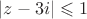 $\left| z - 3i \right| \leqslant 1$