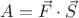$A = \vec{F} \cdot \vec{S}$