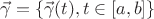 $\vec\gamma=\{\vec\gamma(t),t\in [a,b]\}$