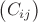 $\bigl(C_{ij}\bigr)$