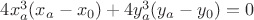 $4x_a^3(x_a-x_0)+4y_a^3(y_a-y_0)=0$