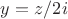 $y=z/2i$ $y=z/2i$
