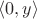 $\langle 0, y\rangle$