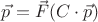 $\vec p=\vec F(C\cdot \vec p)$