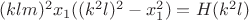$(klm)^2x_1((k^2l)^2-x_1^2)=H(k^2l)$