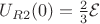 $U_{R2}(0)=\frac{2}{3}\mathcal E$