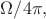 $\Omega/4\pi,$