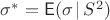 $\sigma^*=\mathsf E(\sigma\,|\,S^2)$