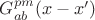 $G_{ab}^{pm}(x - x')$