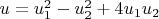 $u=u_1^2-u_2^2+4 u_1 u_2$