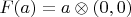 $F(a\otimesb)=a\otimes(0,0)$