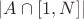 $|A\cap[1,N]|$