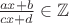 $\frac{ax + b}{cx +d} \in \mathbb{Z}$