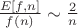 $\frac{E[f,n]}{f(n)}\sim \frac{2}{n}$