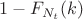 $1-F_{N_t}(k)$