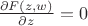 $\frac{\partial F(z,w)}{\partial z}=0$