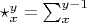 $\star_x^y = \sum_x^{y -1}$