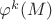 $\varphi^k(M)$ $\varphi^k(M)$