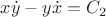 $x \dot{y}-y \dot{x}=C_2$