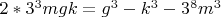 $2*3^3mgk=g^3-k^3-3^8m^3$
