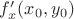 $f'_x(x_0,y_0)$