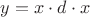 $y = x \cdot d \cdot x$