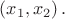 \[\left( {{x_1},{x_2}} \right).\]