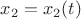 $x_2 = x_2(t)$