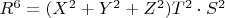 $R^6=(X^2+Y^2+Z^2)T^2\cdot S^2$