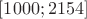 $[1000; 2154]$