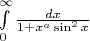 $\int\limits_{0}^{\infty} \frac{dx}{1+x^a \sin^2x}$