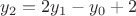 $y_2=2y_1-y_0+2$