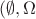 $(\emptyset,\Omega$