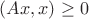 $(Ax, x) \geq 0$