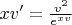 $ xv' = \frac{v^{2}}{e^{xv}} $